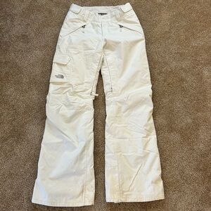 North Face White Ski/Snowboard Pants